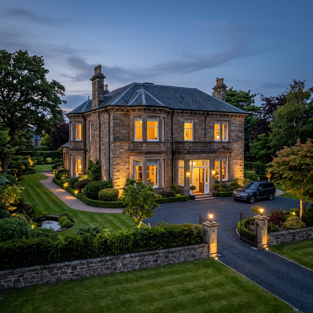 Prestigious stone residence and grounds in Broughty Ferry, Dundee
